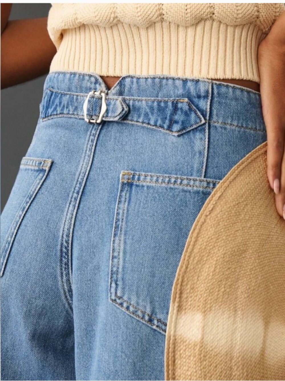 Pilcro Corset High-Rise Crop Culotte Jeans 25 - Picture 4 of 4